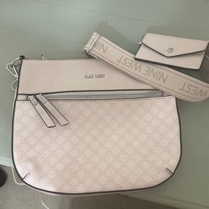 Nine West Beige & Cream Crossbody Bag